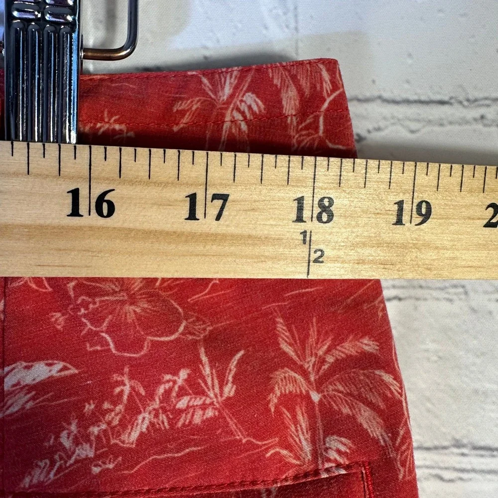 Fair Harbor Mens Red Tropical Palm Floral Board Shorts‎ Swim Trunks Size 36